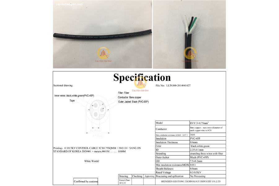 Cáp Điều Khiển Sangjin 3 Core x 2,5 mm² (Sangjin RVV 3x2,5mm²): Lựa Chọn Hoàn Hảo Cho Hệ Thống Công Nghiệp Hiện Đại